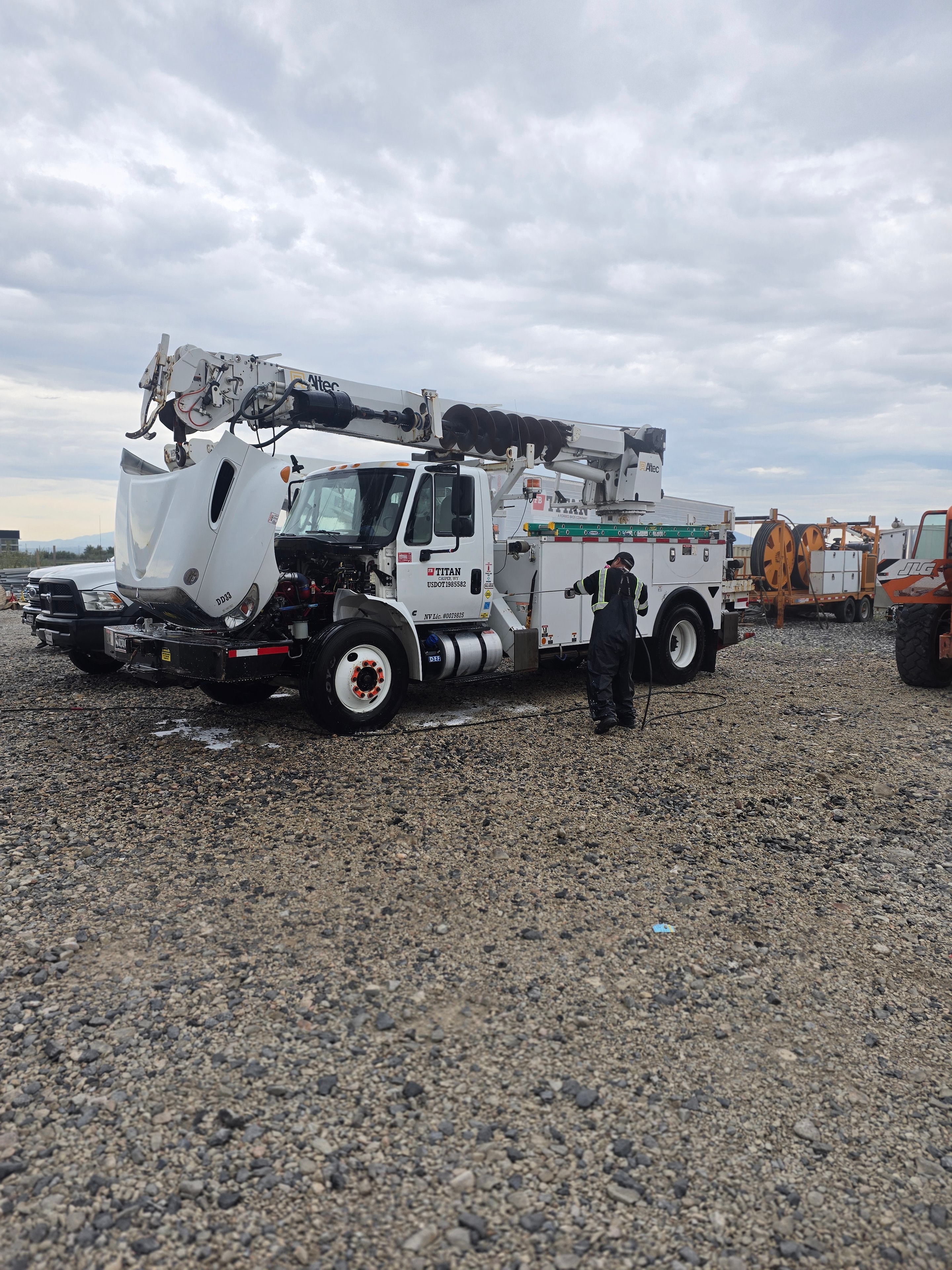 Multiple Titan vehicles being serviced simultaneously on-site