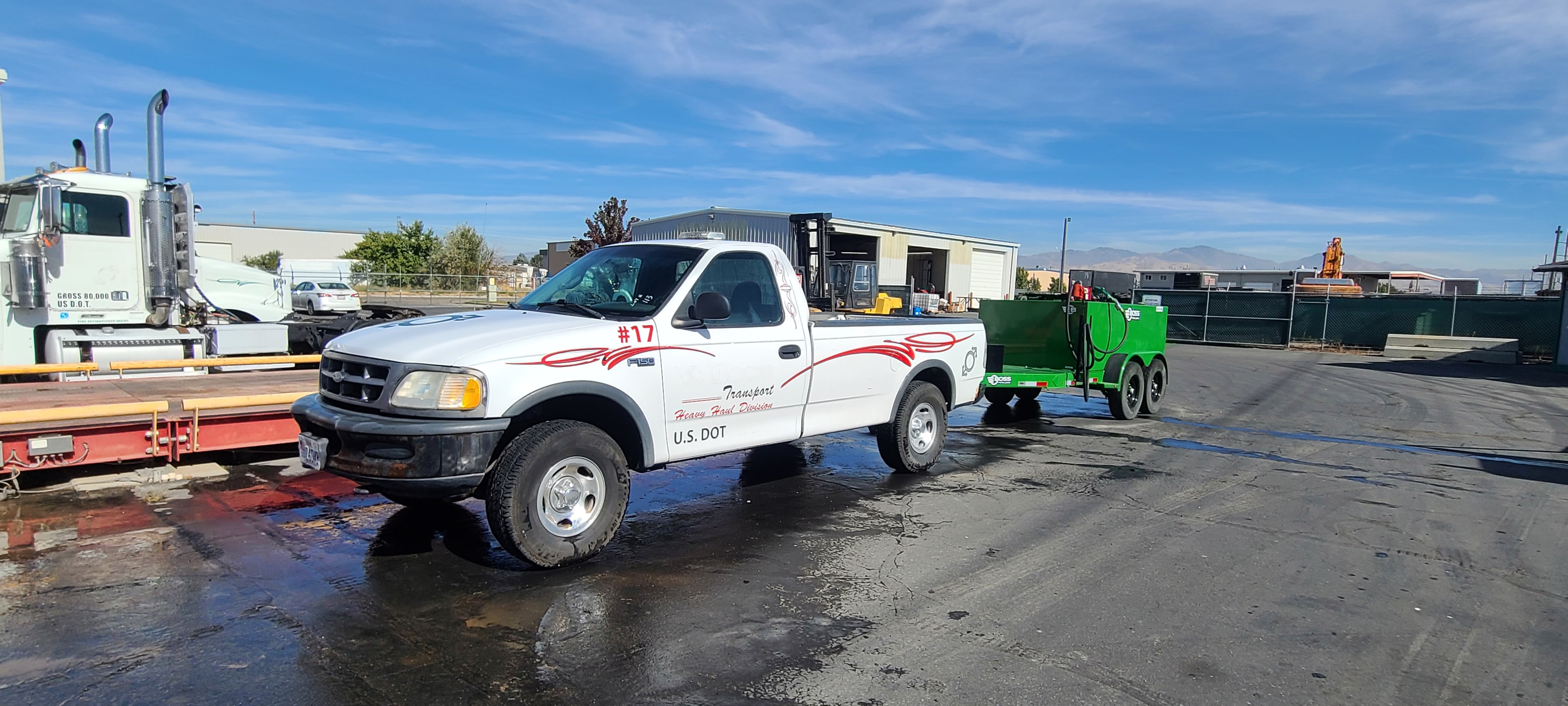 Wilson Transport F-150 Unit 17 Heavy Haul Division — after fleet washing, Salt Lake City Utah