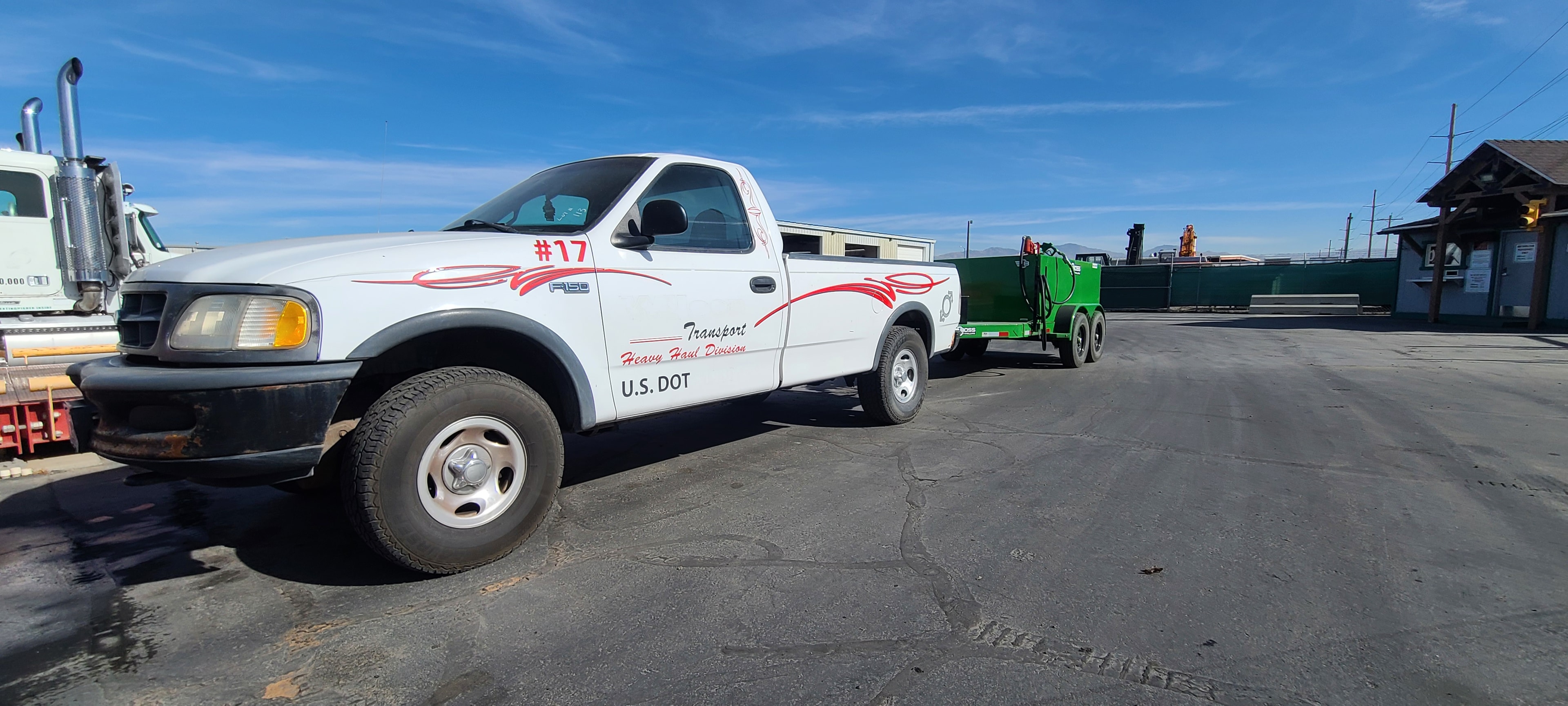 Wilson Transport Unit 17 Ford F-150 Heavy Haul Division — before fleet washing, Utah