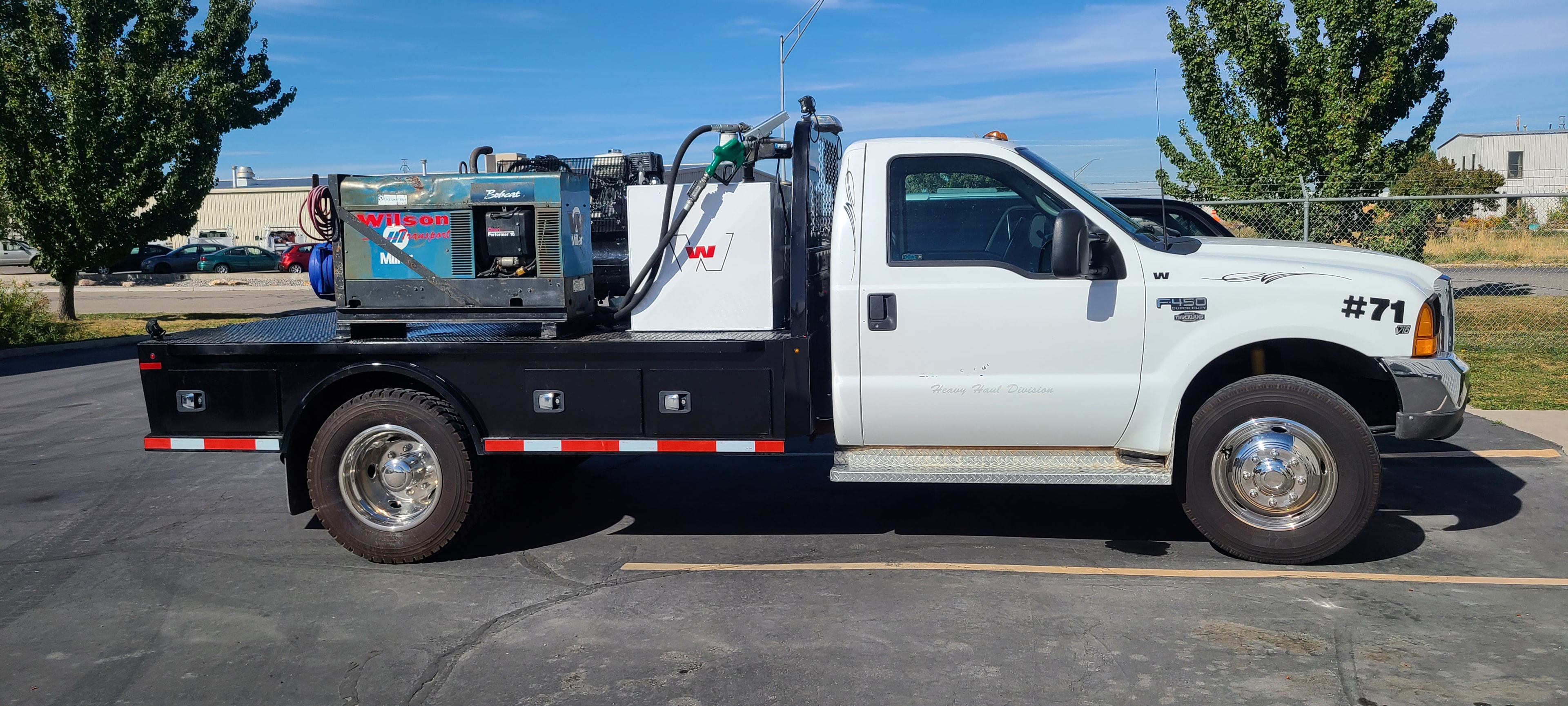 Wilson Transport Unit 71 Ford F-450 service truck with welder — before washing, Salt Lake City